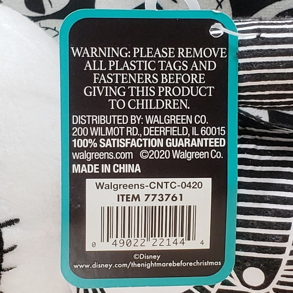 Nightmare Before Christmas Jack Skellington Halloween Disney Movie Plush NWT - Picture 11 of 11